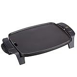 Jata GR205 Plancha de Asar, Antiadherente, Resistente al rayado, 1000W, Medidas 28 x 22 cm, Fabricada en España, Fácil limpieza, Bandeja recogesalsas