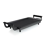 Princess 102209 Table Chef economy, 43 x 23 cm de superficie, termostato regulable, libre de BPA, recubrimiento antiadherente, asas frías al tacto, 1800 W