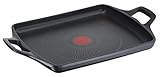 Tefal Aroma On - Plancha de aluminio fundido 26x32 cm recubrimiento titanio antiadherente y thermosport,aptas para todo tipo de cocinas,base gruesa adecuada para inducción