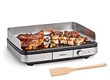 Tefal CB690D12 - Plancha eléctrica, grande, XXL, para 10/12 Personas, para interior y exterior, de acero inoxidable