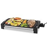 Cecotec Black&Water 2500 - Plancha de Asar, Grill Eléctrico, Revestimiento Antiadherente, Bandeja Recogegrasas, Temperatura Ajustable, Apta para Limpieza Lavavajillas, Negro, 2150 W