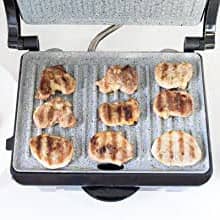 asar carne en plancha cecotec rockngrill 1000